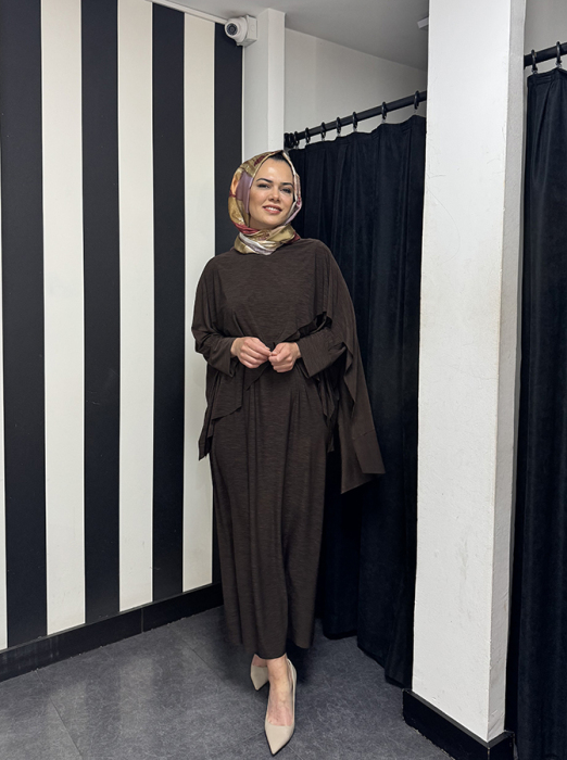 Noi Elenay Şal Yaka Bolero KAHVE - 2