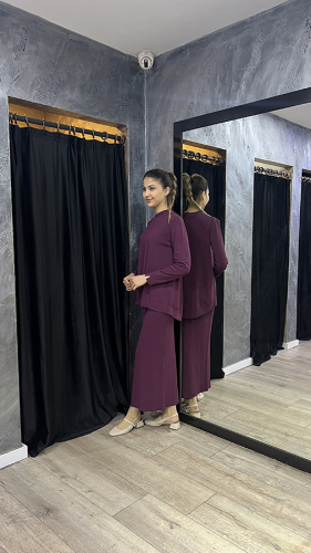 Nuss Önü Kısa Arkası Uzun Basic Tunik BORDO - 4