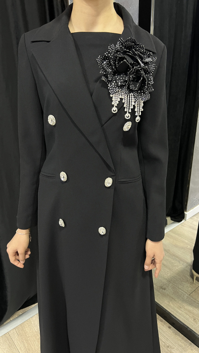 Senna Rose Stone Dress SİYAH - 2