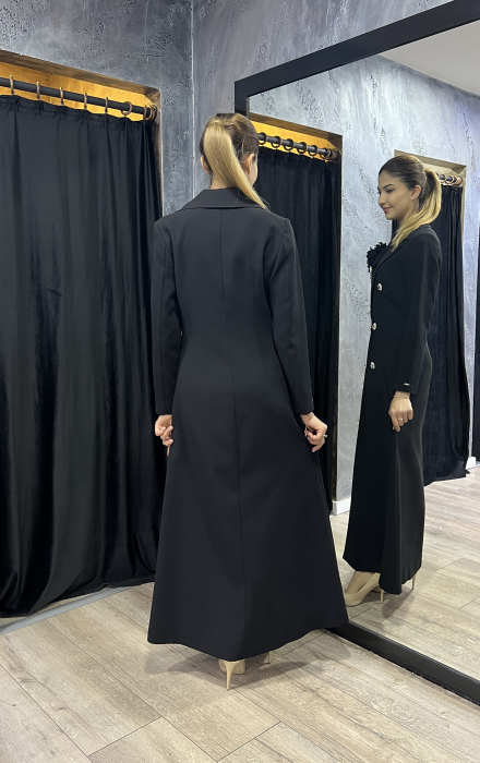 Senna Rose Stone Dress SİYAH - 7