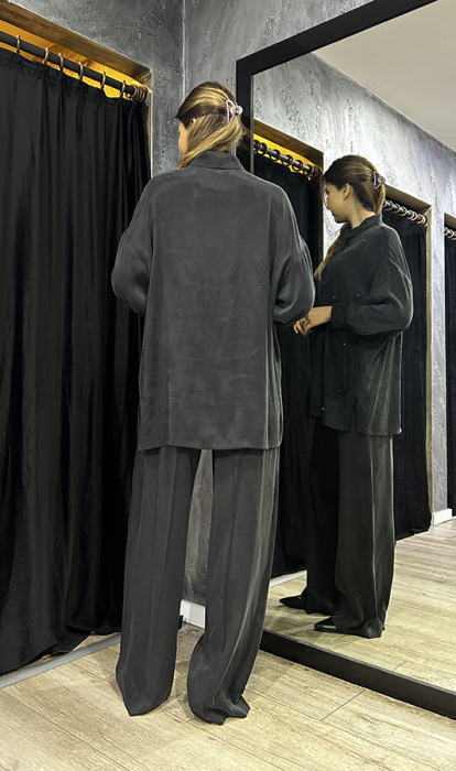 Si Design Cepli Cupro Pantolon SİYAH - 4
