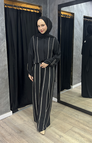 Si Design Oya Detaylı Gömlek BLACK 
