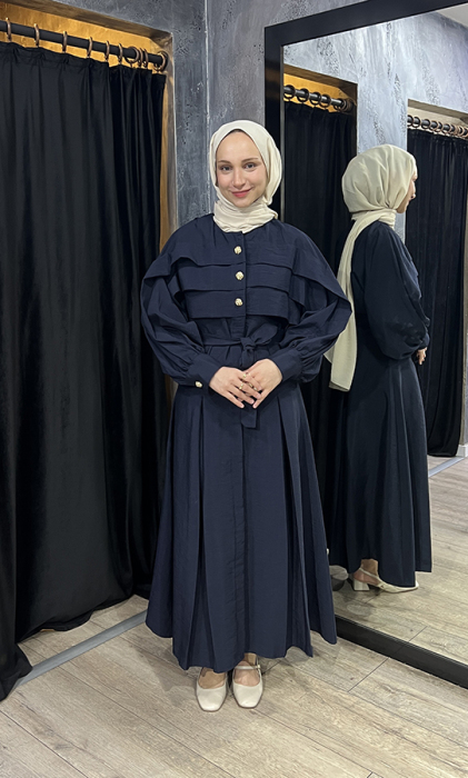 Sovera Menesa Elbise LACİVERT - 1