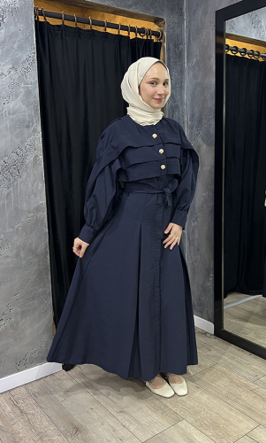 Sovera Menesa Elbise LACİVERT - 2