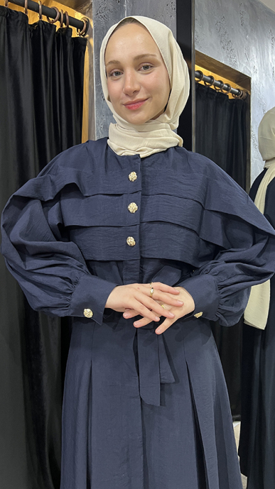 Sovera Menesa Elbise LACİVERT - 3
