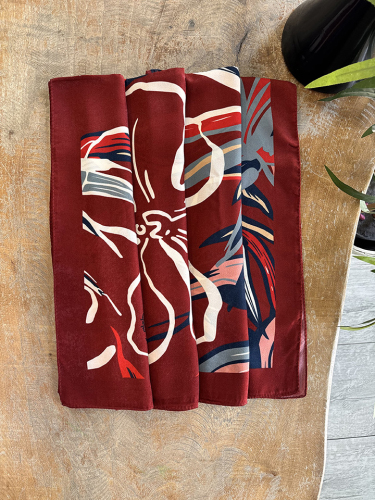 YaQa Blossem Premium Şal BORDO 