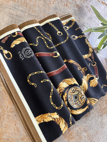YaQa Chain Premium Şal KAHVE - 2