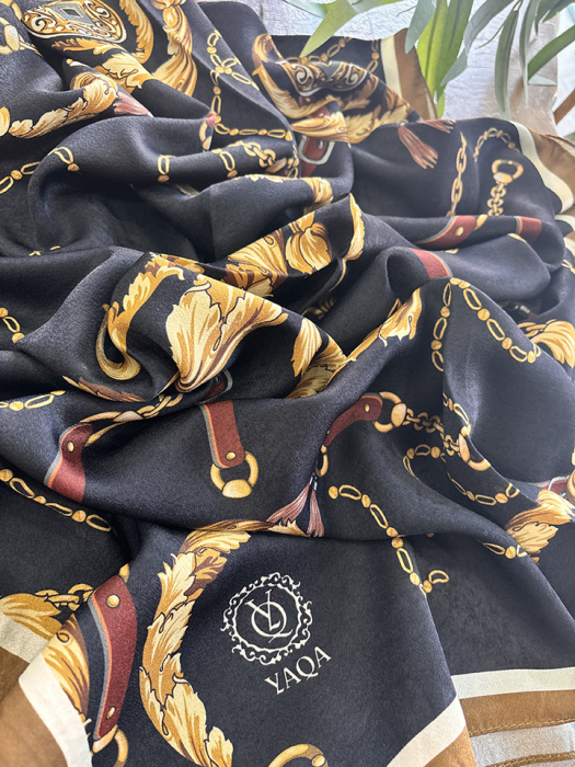 YaQa Chain Premium Şal KAHVE - 3