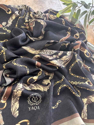 YaQa Chain Premium Şal SİYAH - 3
