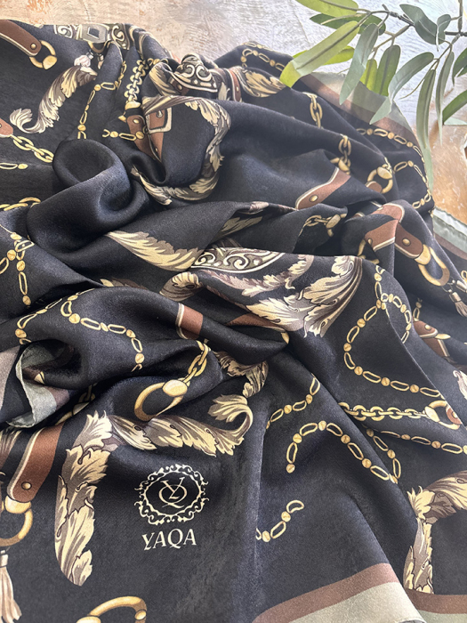 YaQa Chain Premium Şal SİYAH - 3