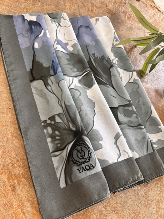 YaQa Flower Premium Şal ANTRASİT - 3