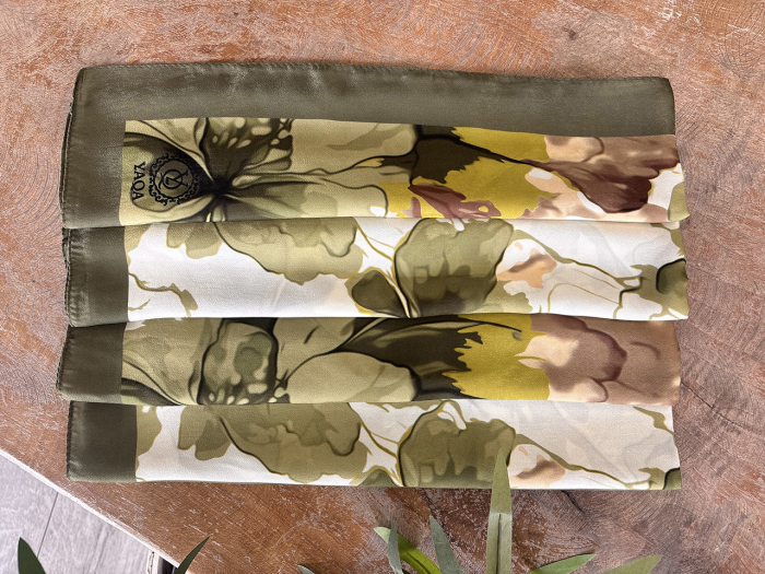 YaQa Flower Premium Şal HAKİ - 3