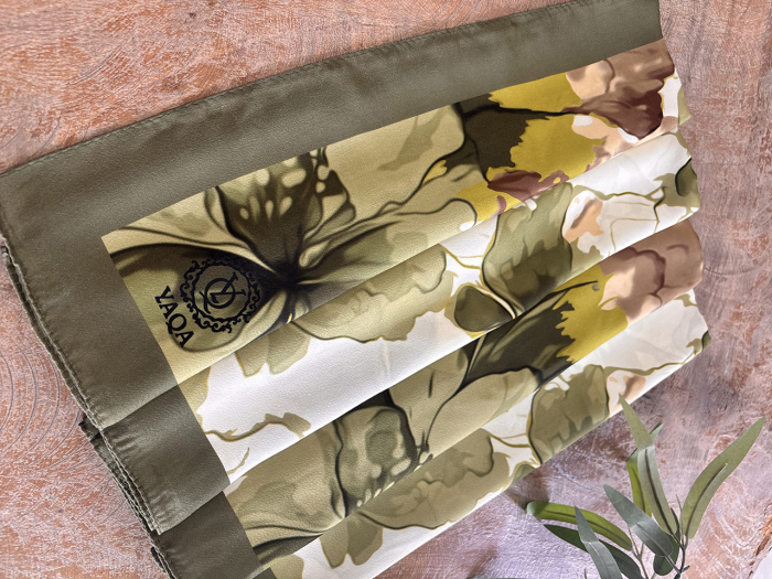 YaQa Flower Premium Şal HAKİ - 2