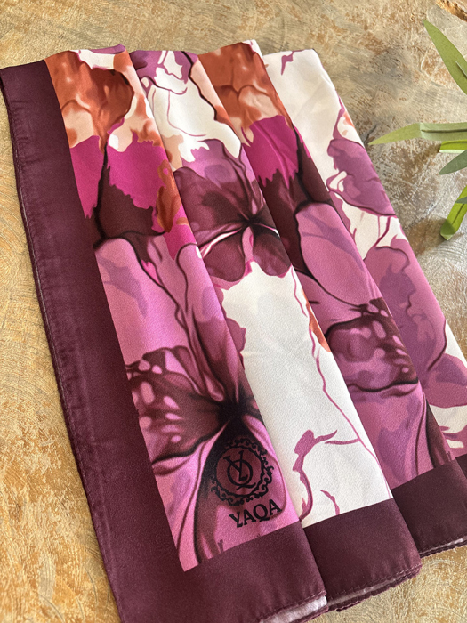 YaQa Flower Premium Şal MÜRDÜM - 3