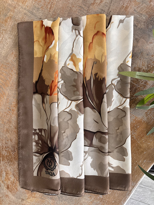 YaQa Flower Premium Şal VİZON - 2