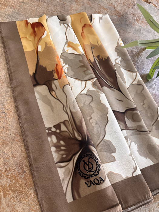 YaQa Flower Premium Şal VİZON - 3