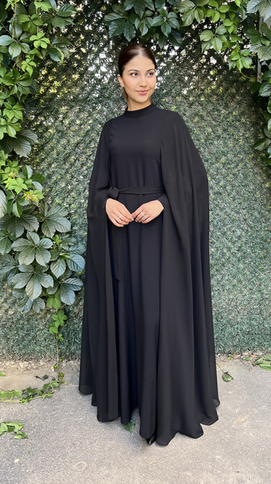 YaQa Jeju Abaya SİYAH - 2
