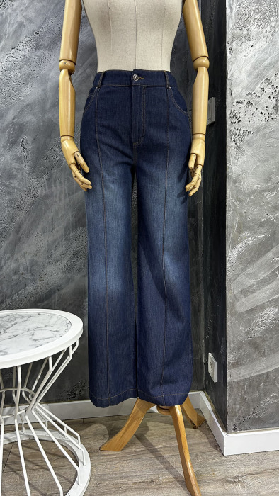 Yeşim Özcan Denim Pantolon LACİVERT - 1